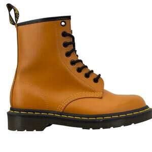 Dr. Martens 27139 Pumpkin Orange Smooth Leather Combat Boot Women's US 5 M 6 L